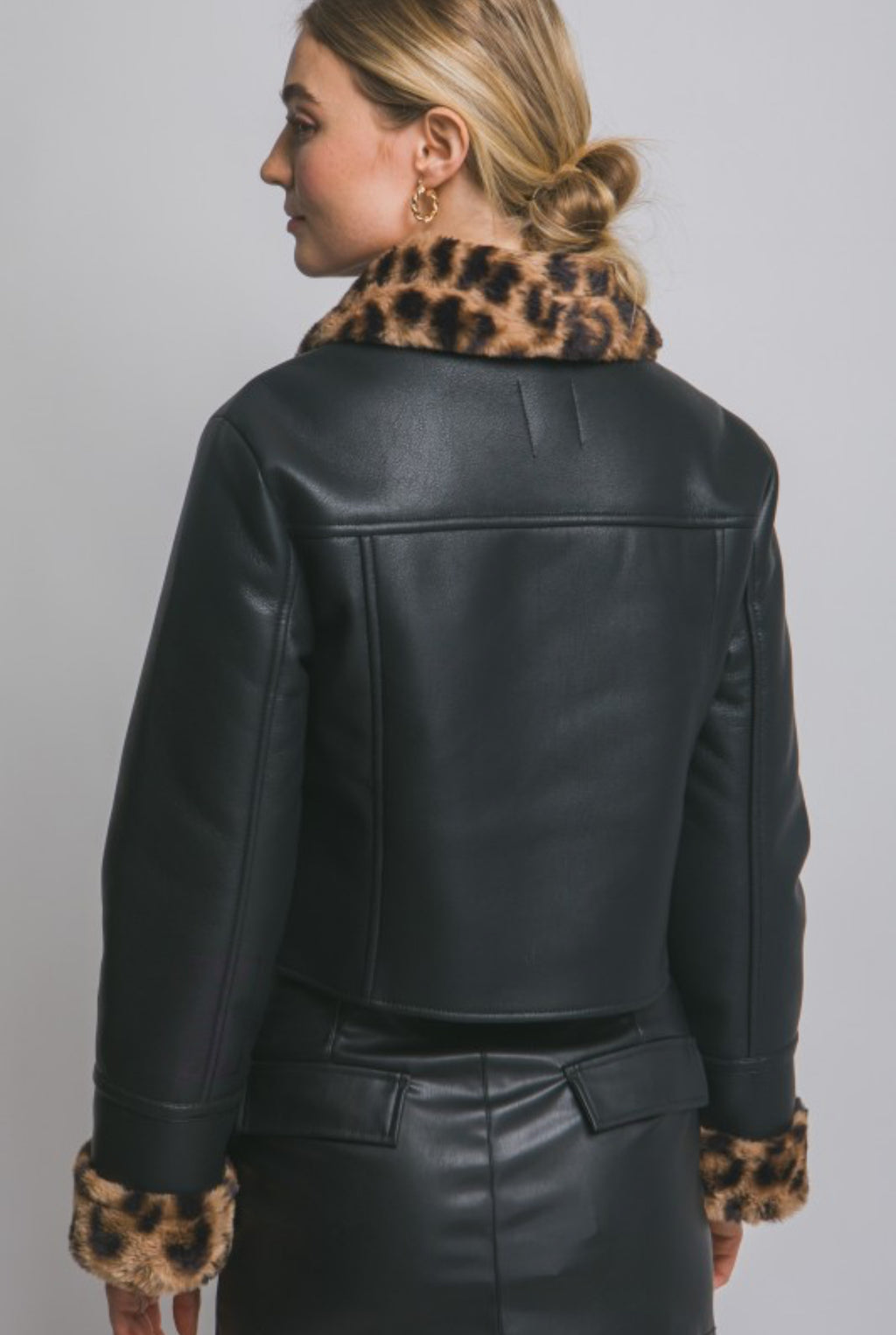 Faux Leather Jacket (black)